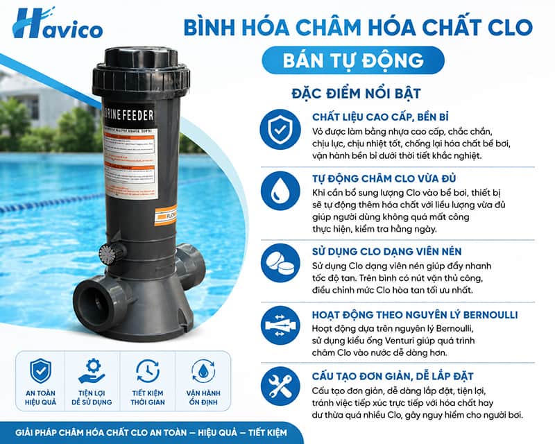Bình châm Clo bán tự động CL