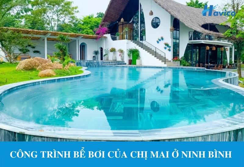 Công trình bể bơi cho chị Mai ở Ninh Bình