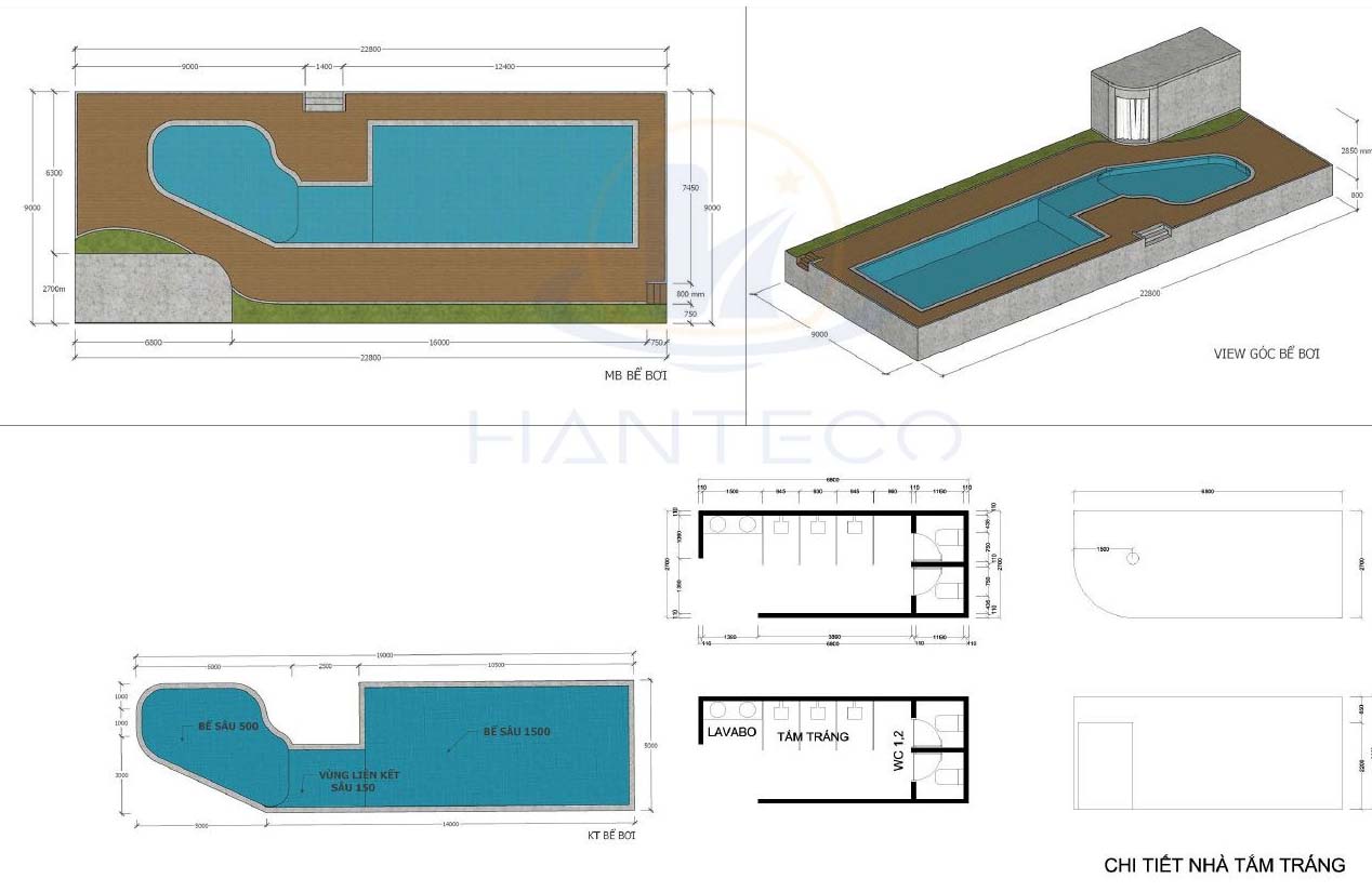 Xây dựng bể bơi kinh doanh