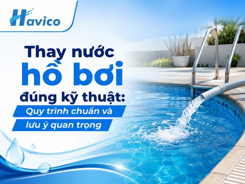 thay nước hồ bơi