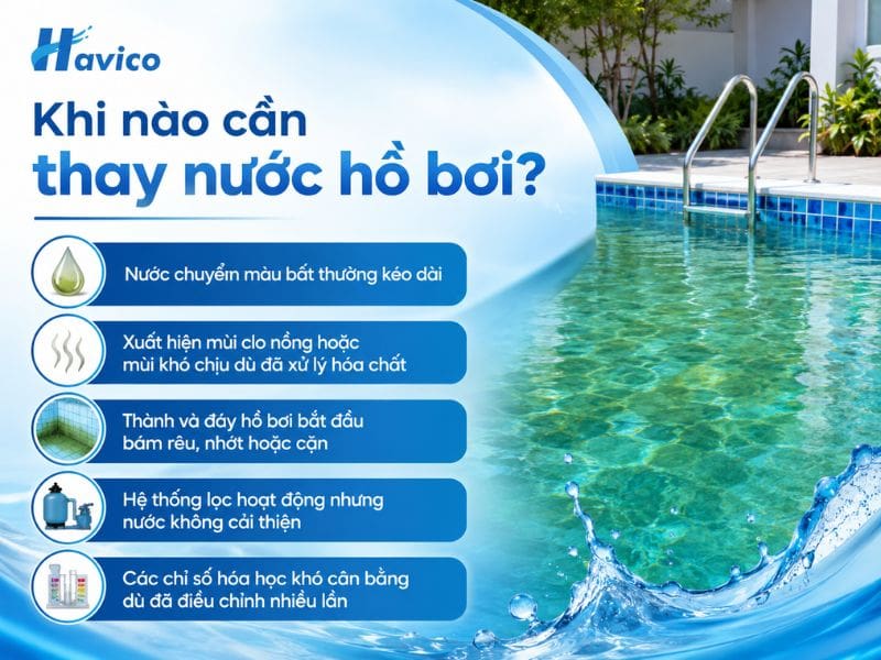 thay nước hồ bơi