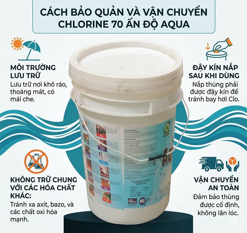 Chlorine 70 Ấn Độ Aqua ORG
