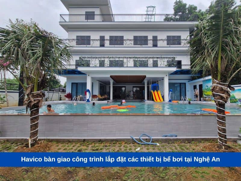 Havico bàn giao công trình lắp đặt các thiết bị bể bơi tại Nghệ An