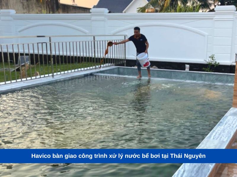 Havico bàn giao công trình xử lý nước bể bơi tại Thái Nguyên