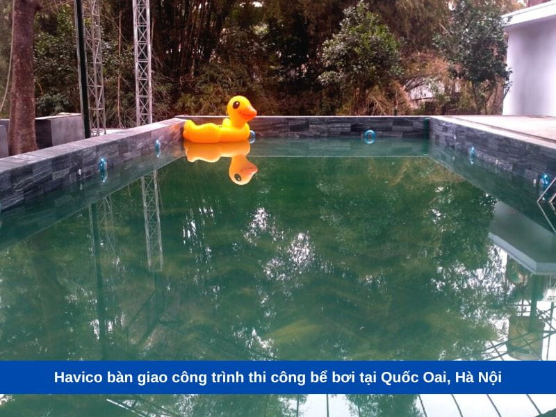 Havico bàn giao công trình thi công bể bơi tại Quốc Oai Hà Nội