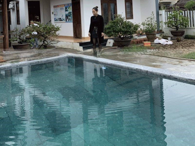 Havico bàn giao công trình thi công bể bơi biệt thự tại xã Long Hồ, Vĩnh Long