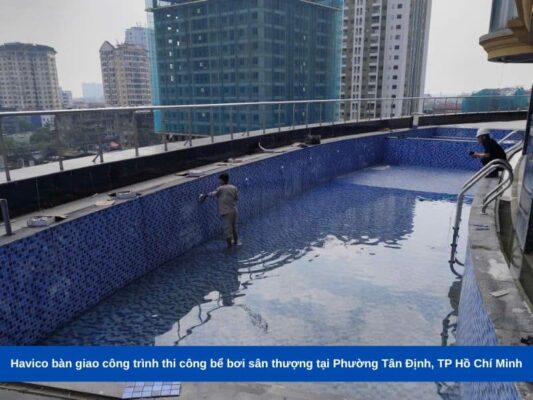 Havico bàn giao công trình thi công bể bơi sân thượng tại Phường Tân Định, TP Hồ Chí Minh