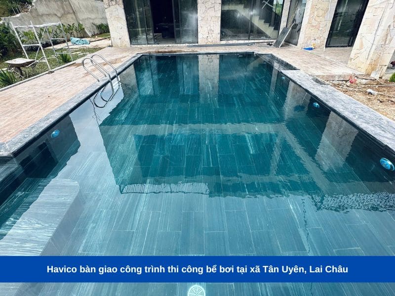 Havico bàn giao công trình thi công bể bơi tại xã Tân Uyên, Lai Châu