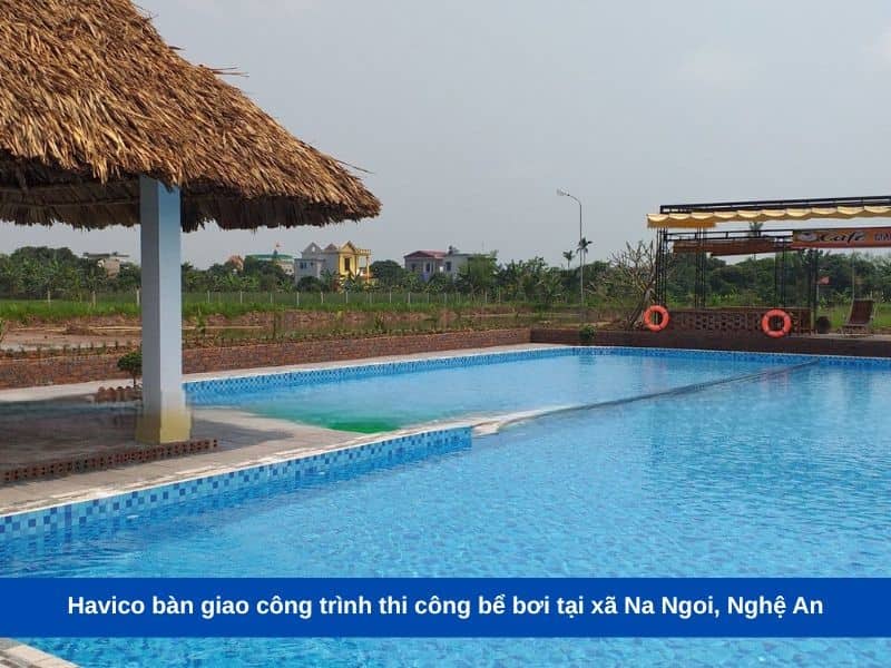 Havico bàn giao công trình thi công bể bơi tại xã Na Ngoi, Nghệ An