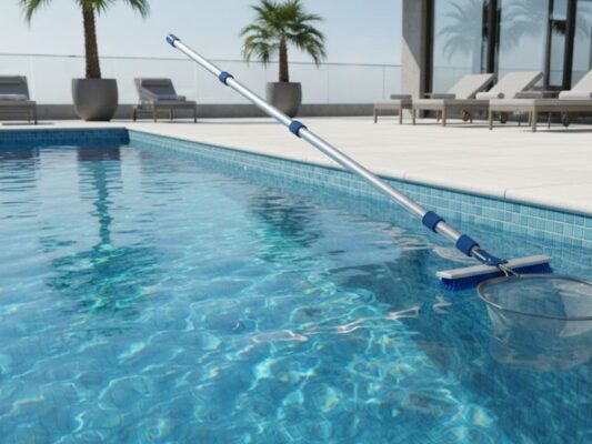 Sào nhôm vệ sinh bể bơi