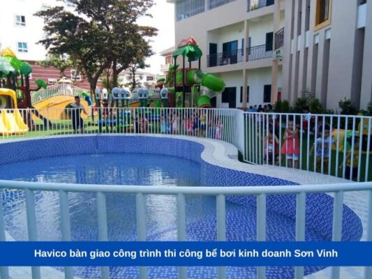 Havico bàn giao công trình thi công bể bơi kinh doanh Sơn Vinh