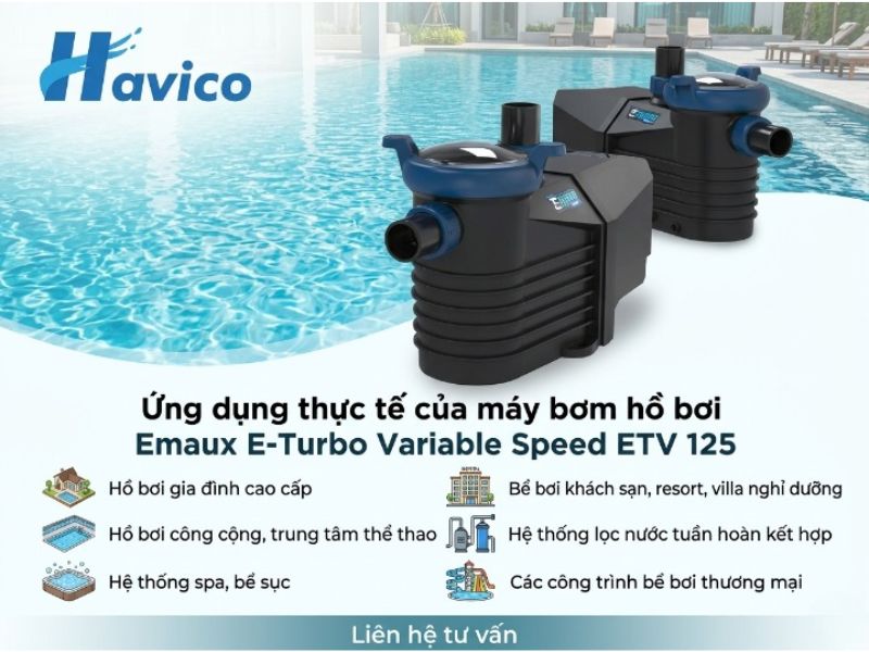 Máy bơm hồ bơi Emaux E-Turbo Variable Speed ETV 125