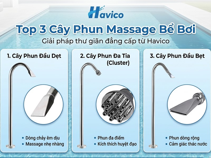  cây phun massage bể bơi