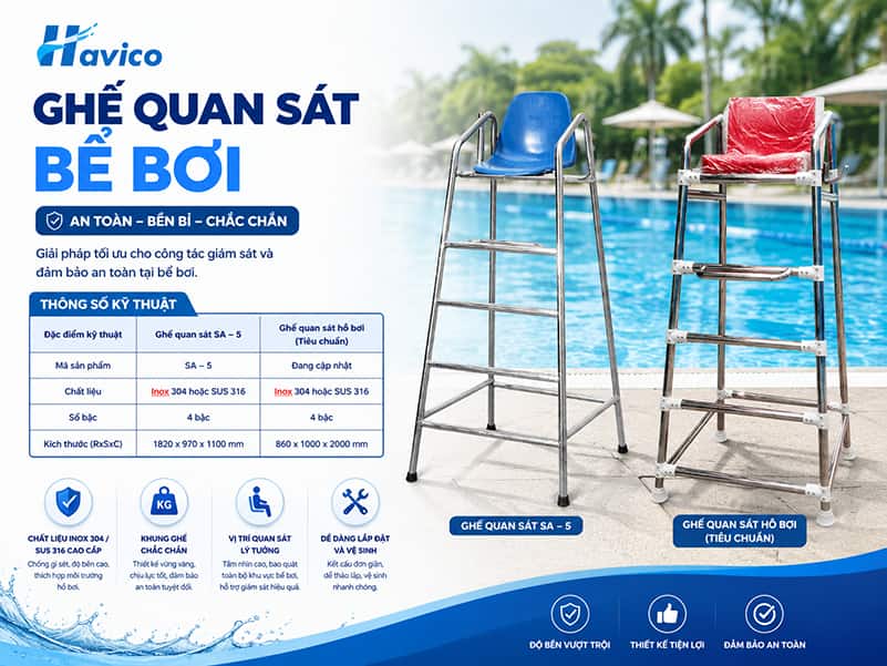 Ghế quan sát bể bơi