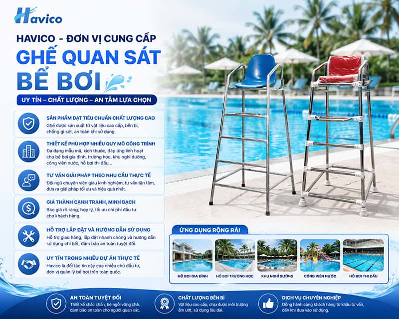 Ghế quan sát bể bơi