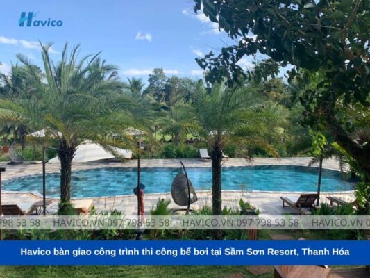 Havico bàn giao công trình thi công bể bơi tại Sầm Sơn Resort, Thanh Hóa