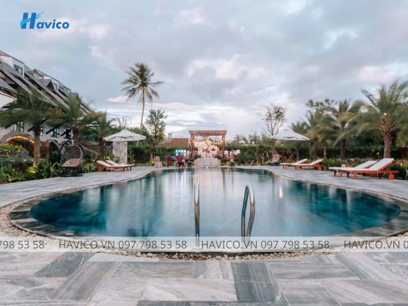 Havico bàn giao công trình thi công bể bơi tại Sầm Sơn Resort, Thanh Hóa