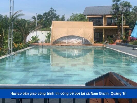 Havico bàn giao công trình thi công bể bơi tại xã Nam Gianh, Quảng Trị