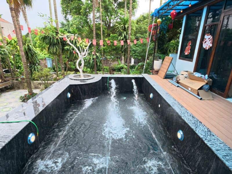 Havico bàn giao công trình thi công bể bơi tại xã Nghĩa Lâm, Nghệ An