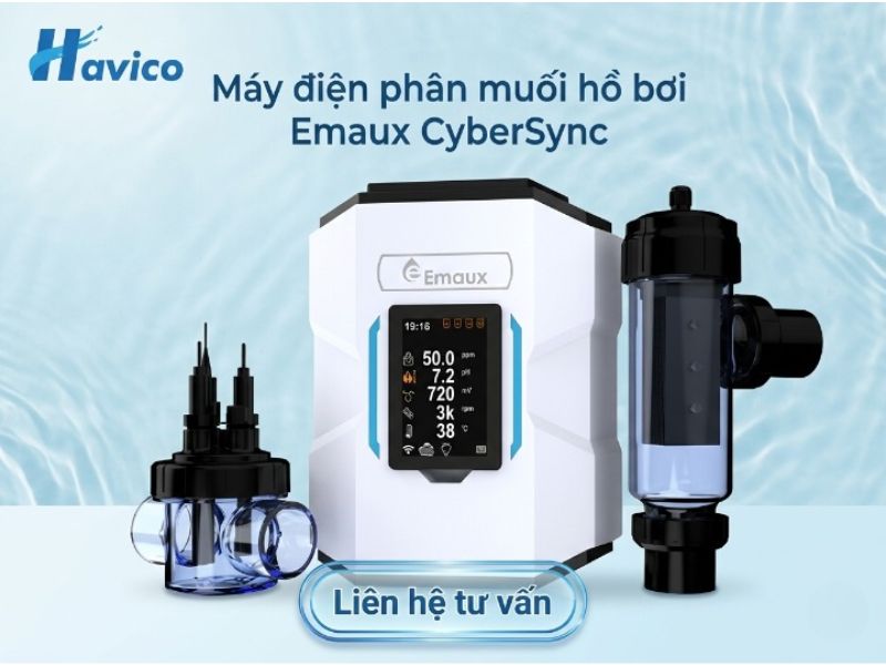 Máy điện phân muối hồ bơi Emaux CyberSync