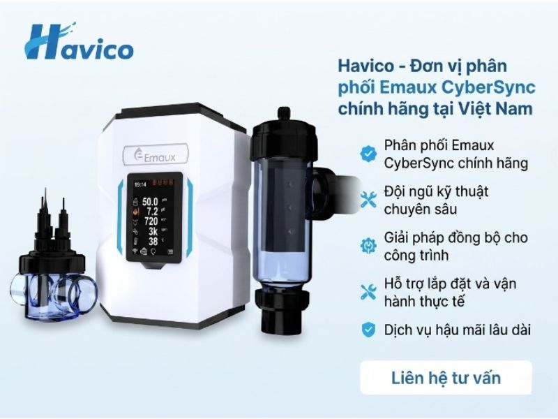 Máy điện phân muối hồ bơi Emaux CyberSync