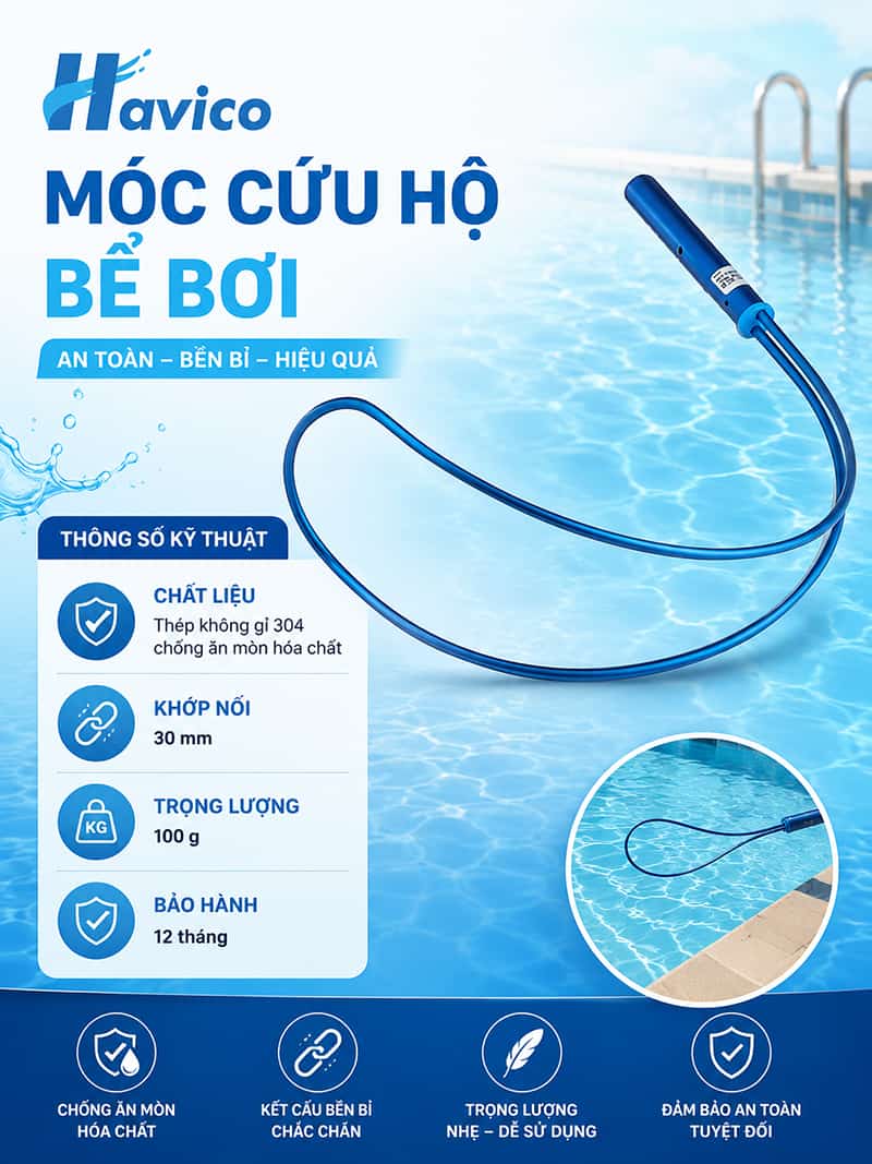 Móc cứu hộ bể bơi