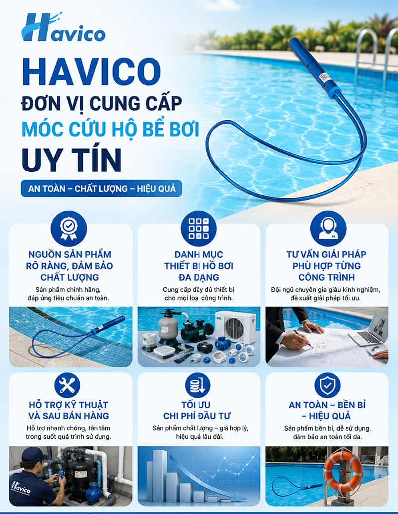 Móc cứu hộ bể bơi