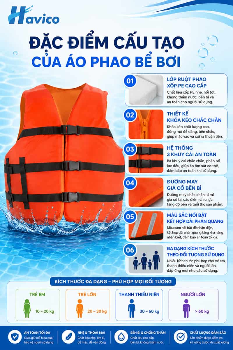 áo phao bể bơi 