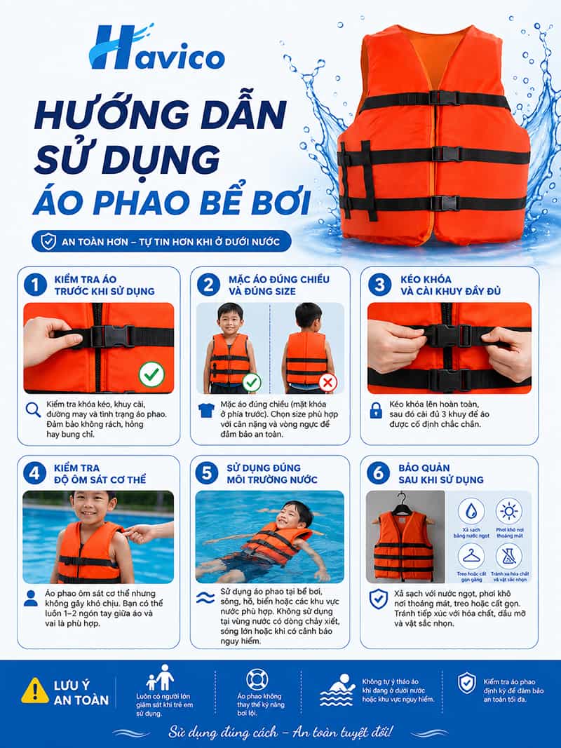 áo phao bể bơi 