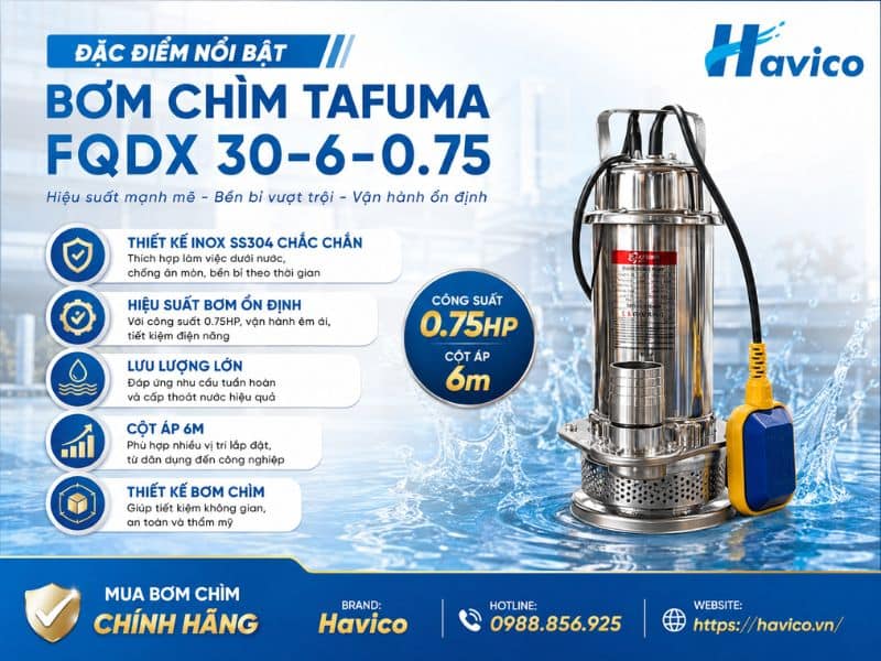 Bơm chìm Tafuma FQDX 30-6-0.75