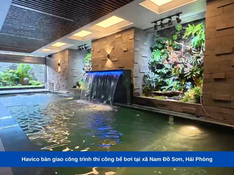 Havico bàn giao công trình thi công bể bơi tại xã Nam Đồ Sơn, Hải Phòng