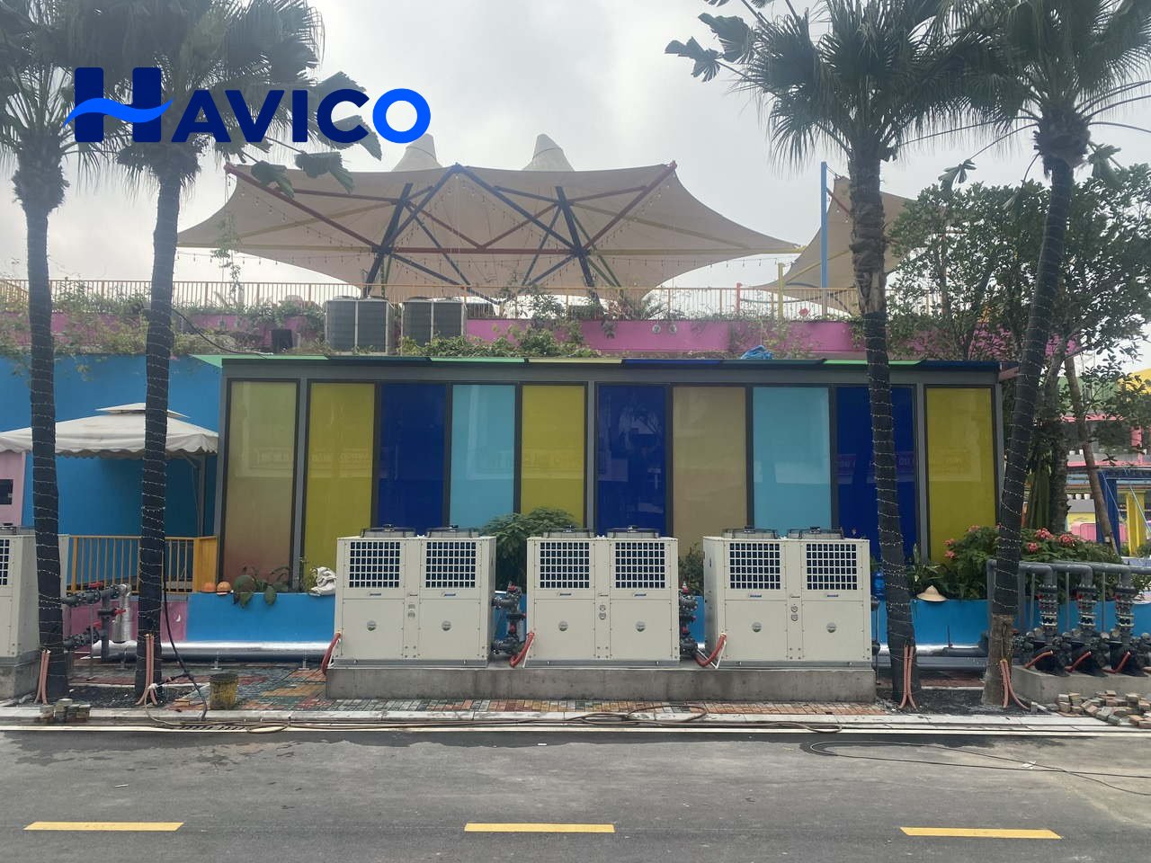 Heat Pump cấp nhiệt bể bơi biệt thự